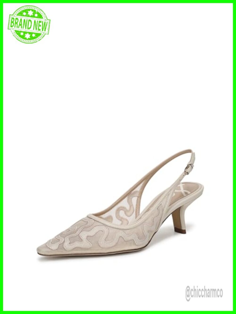 Sam Edelman Bianka Sling Mesh Kitten Heel Pumps